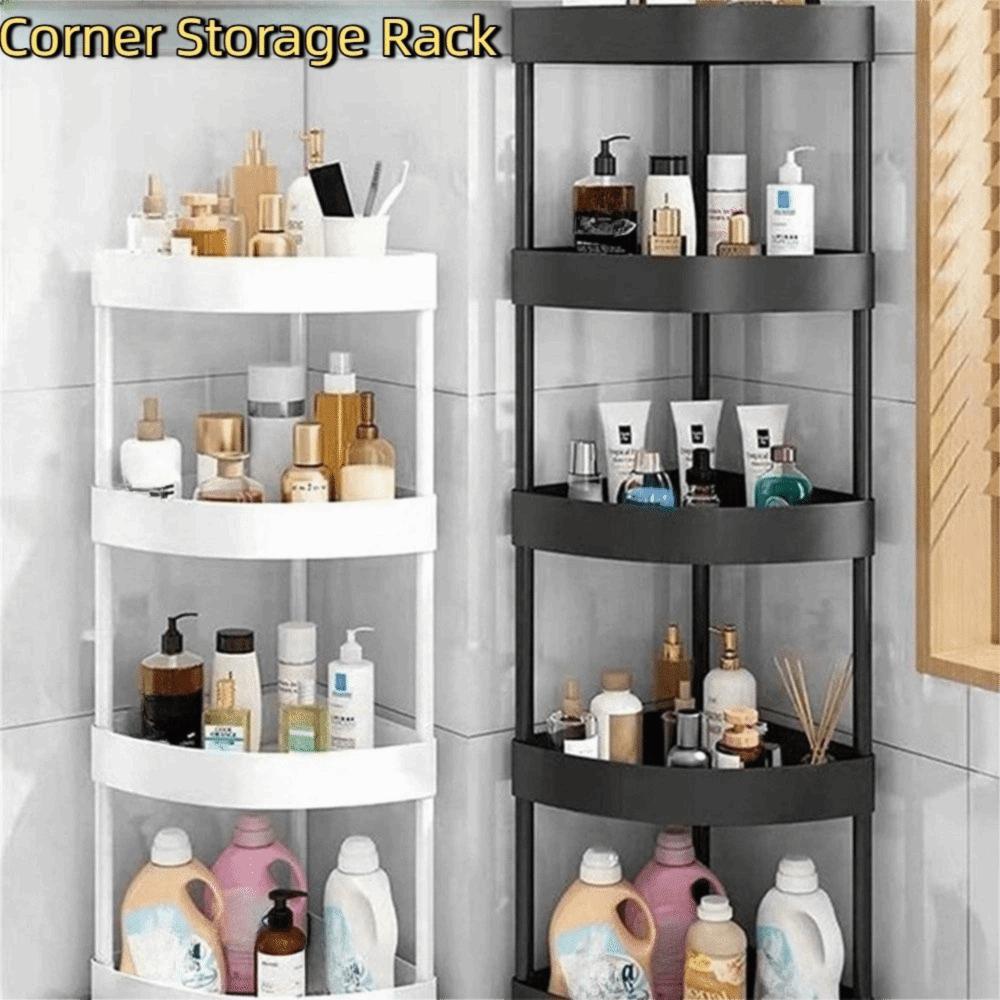 Large Capacity Bathroom Storage Rack Multi-Tier Mobile Storage Rack Corner Storage Rack Bathroom