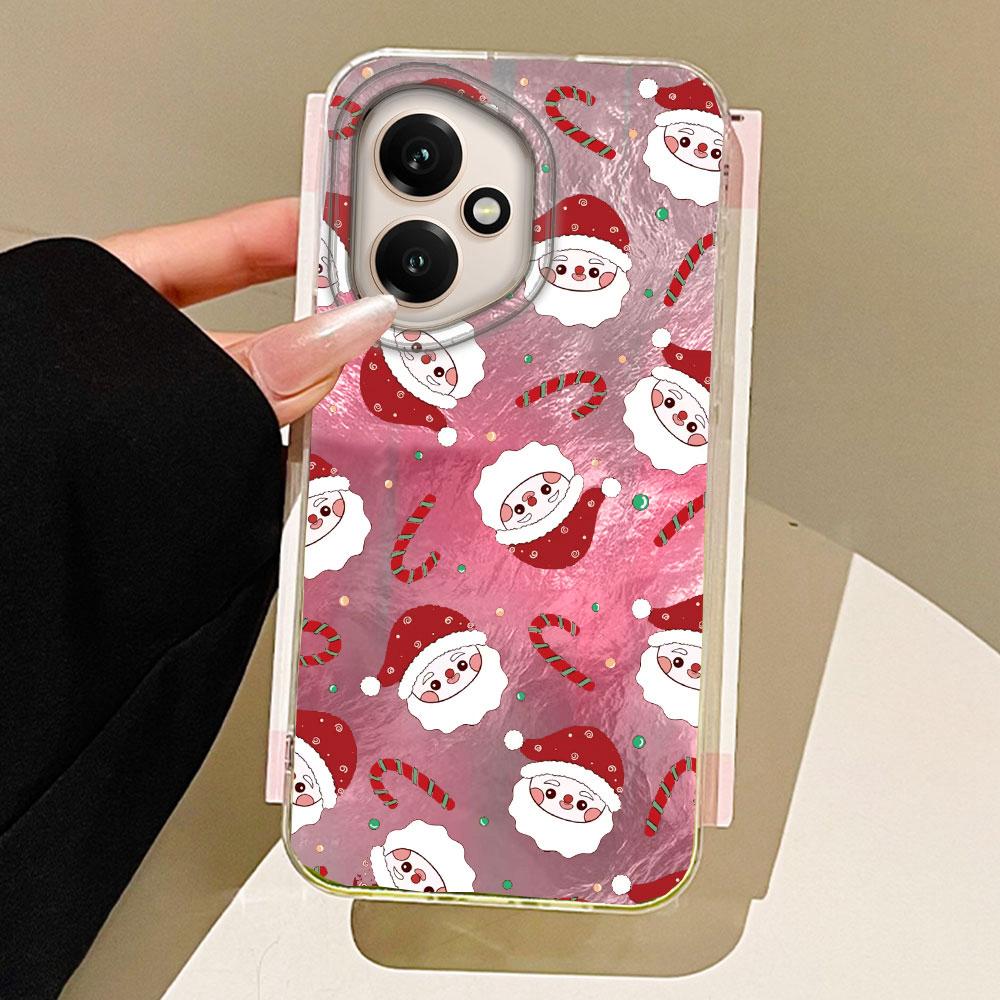 

Рождественский чехол для телефона с Санта-Клаусом для Honor 400 200 90 Smart Pro Magic7 6 5 70 Lite X9a X9c X9b X8b X8a X8c X7c X7b X6c X6 Honor 70 Lite 5G белый