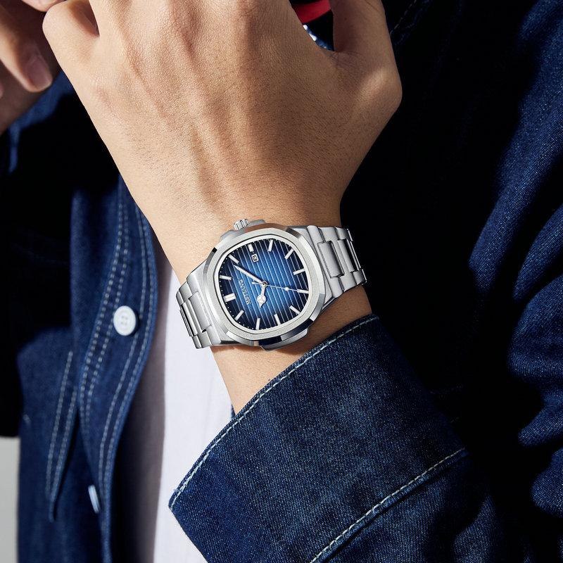 Square Watch Men'S Luminous High-Value Fashion Trend Men'S Student Quartz Watch