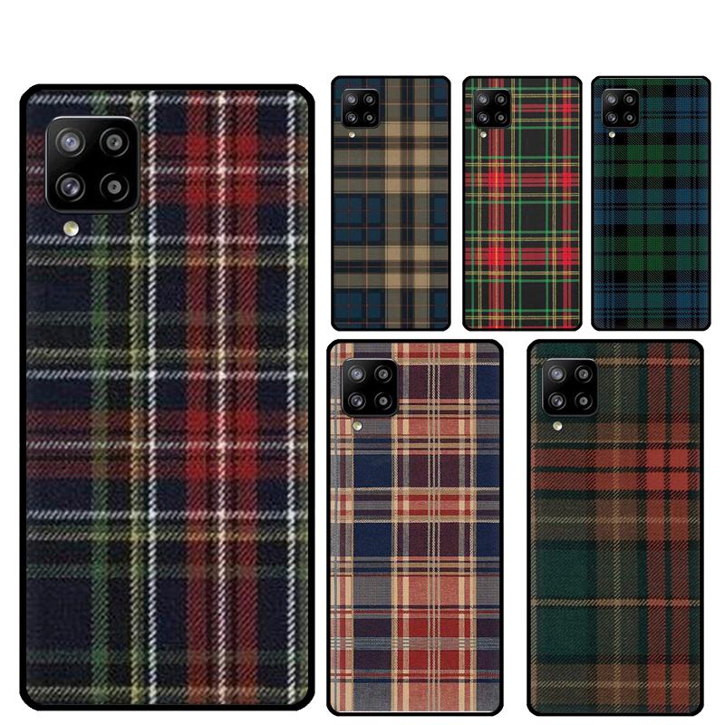 Schottisches Karo Warme Karo Hülle für Samsung Galaxy A55 A35 A15 A36 A56 A26 A16 A22 A32 A52 A54 A34 A53 A33 A13 A06 A05