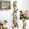 Fielegen 20 LED Rose Flower String Lights Battery Powered 7.2ft Artificial Flower Garland with Lights Rose Vine Fairy Lights for Home Garden Wedding