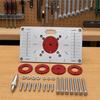 Red and Black Router Table Insert Plate Aluminum Alloy DIY Router Table Durable Flip Board Kit