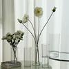 Modern Acrylic Cylinder Vase Striped Style Decorative Bottles  Restaurant Centerpiece