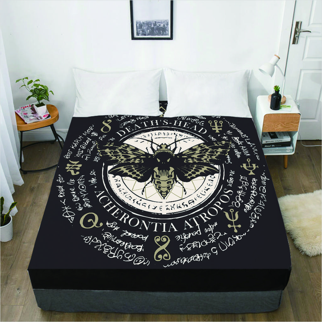 Fashion Home Textile 3D Printing Pattern Bed Sheet Mattress Cover Elastic Band Bed Sheet Bedding