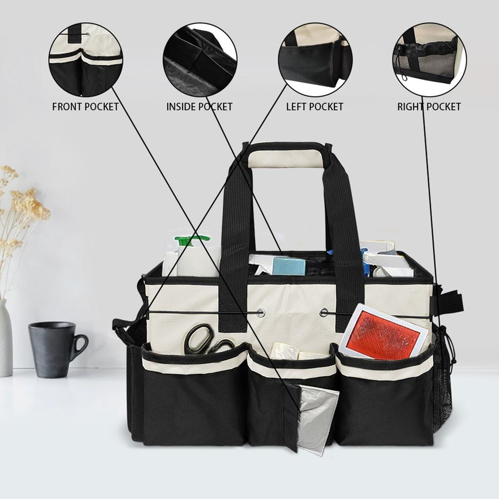 Multifunctional Toolbag Cleaning Tools Storage Bag Waterproof and Wear-Resistant Large Capacity Oxford Cloth Storage Bag