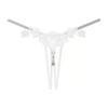European & American Sparkling Rhinestone Embroidered Lingerie - Women's Open Crotch Hollow-Out Sexy Thong