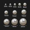 10-1000pcs Beige ABS Imitation Pearl Beads Multisize Round Loose Beads With Hole For Jewelry Making DIY Bracelets Accessories
