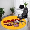 1 Stück Mutig der feige Hund Büro Runder Teppich, Schlafzimmer Wohnzimmer Heimdekoration, Raumdeko, Offic a1016092