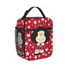 Mafaldas Insulated Lunch Bag Large Anime Reusable Cooler Bag Tote Lunch Box Beach Travel Food Bag