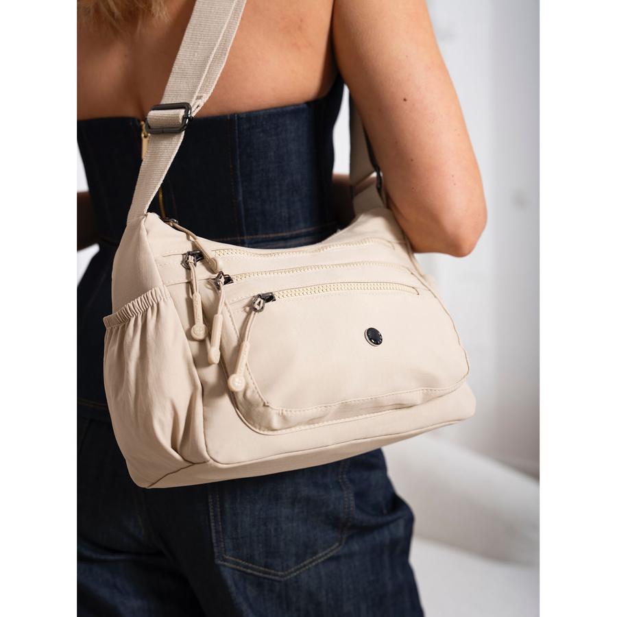 Städtische Damenhandtasche in Beige aus Polyester - Peterson