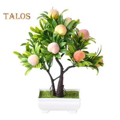 Elens Store 1 Stück künstliche Blume, Pfirsichbaum, Bonsai, für Zuhause, Büro, Garten, Desktop, Party-Dekoration