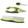 Haustierpflege-Set Edelstahl Ergonomischer Haustierkamm Hunde-Nagelknipser und Trimmer-Set mit Feile für Katzen Hunde