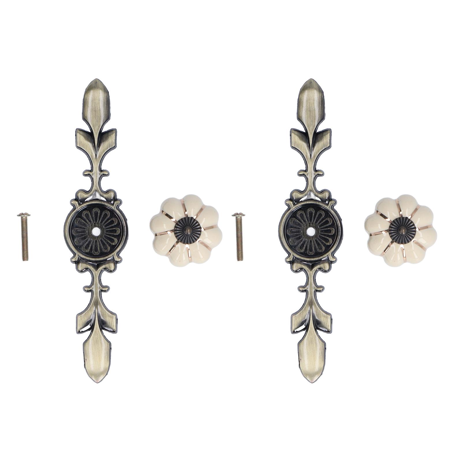 

2pcs/set Hand Painted Pumpkin Drawer Knobs Chinese Pastoral Style Ceramic Cabinet HandleWhite