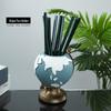 European Retro Globe Pen Holder - Room & Office Decor, Desktop Storage, Student Gift
