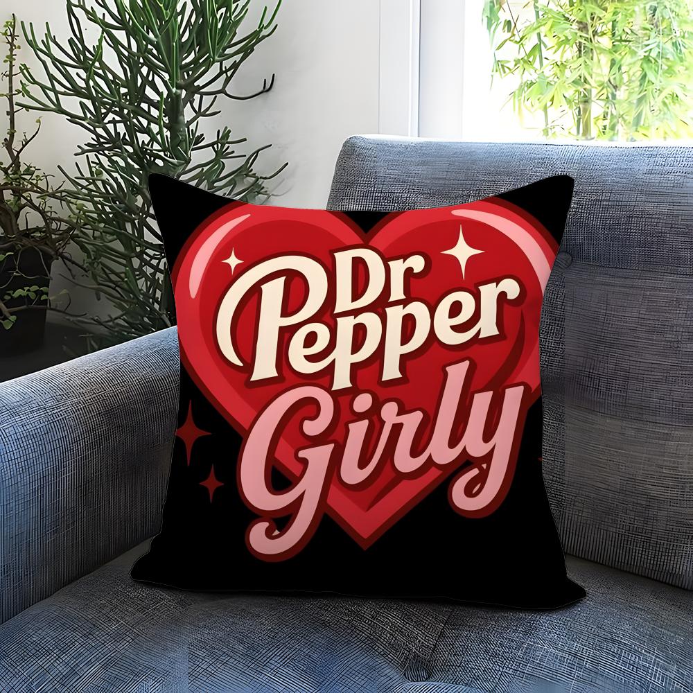 D-Dr Pepper Cushion Cover Comfortable Reversible Pillow Cover Ideal for Car Sofa Bedroom & Beyond
