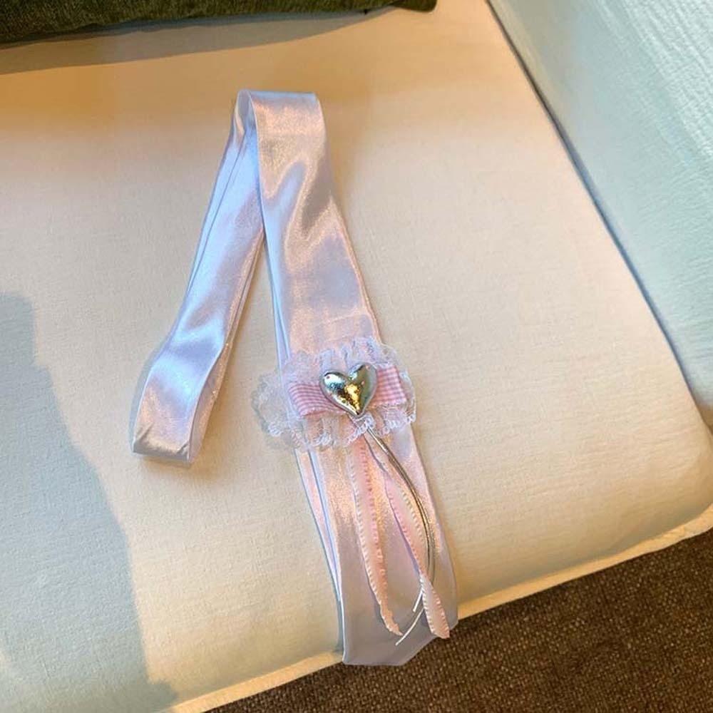 Multi-Use Satin Long Necktie Lace Narrow Long Scarf Korean Style Ribbon Bow Tie  Spicy Girl