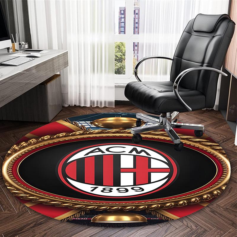 1pc A-AC Milan Carpet, Round Rug, Comfortable, Suitable for Entryways, Living Rooms, Office, And Bedrooms, Christmas Decoration
