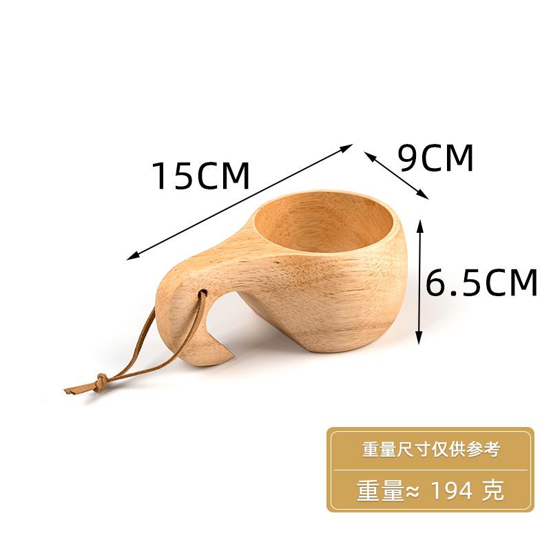 Akazienholz Milchtasse Frühstückstasse Schildkrötenpanzer Finnische Tasse Camping Praktische Tasse Tragbare Outdoor-Tasse Dropshipping Bushcraft