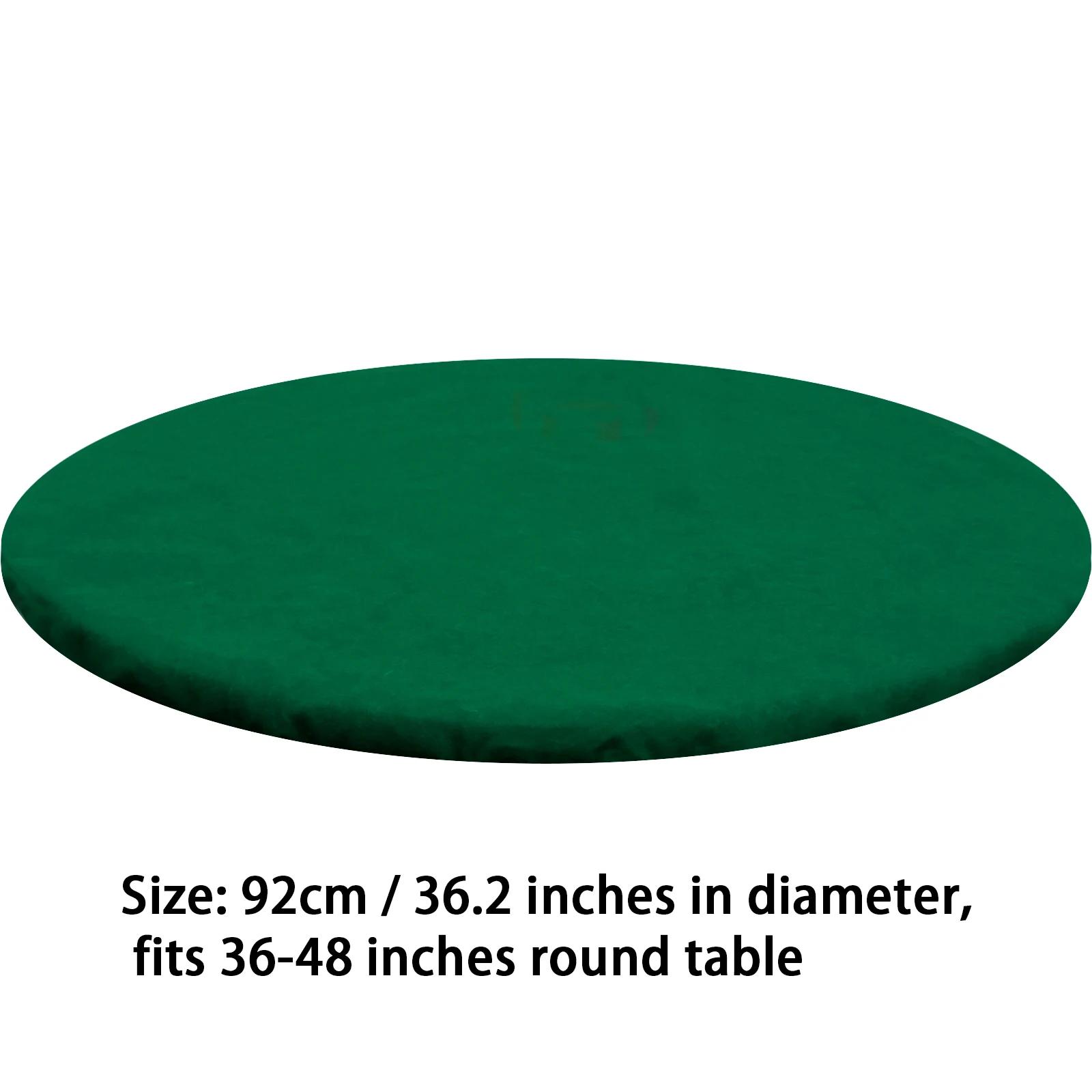 

Фетровый чехол для игрового карточного стола Круглая скатерть Чехол для покерного стола Топпер-мат для игрового стола Эластичный протектор для игрового карточного стола зелёный