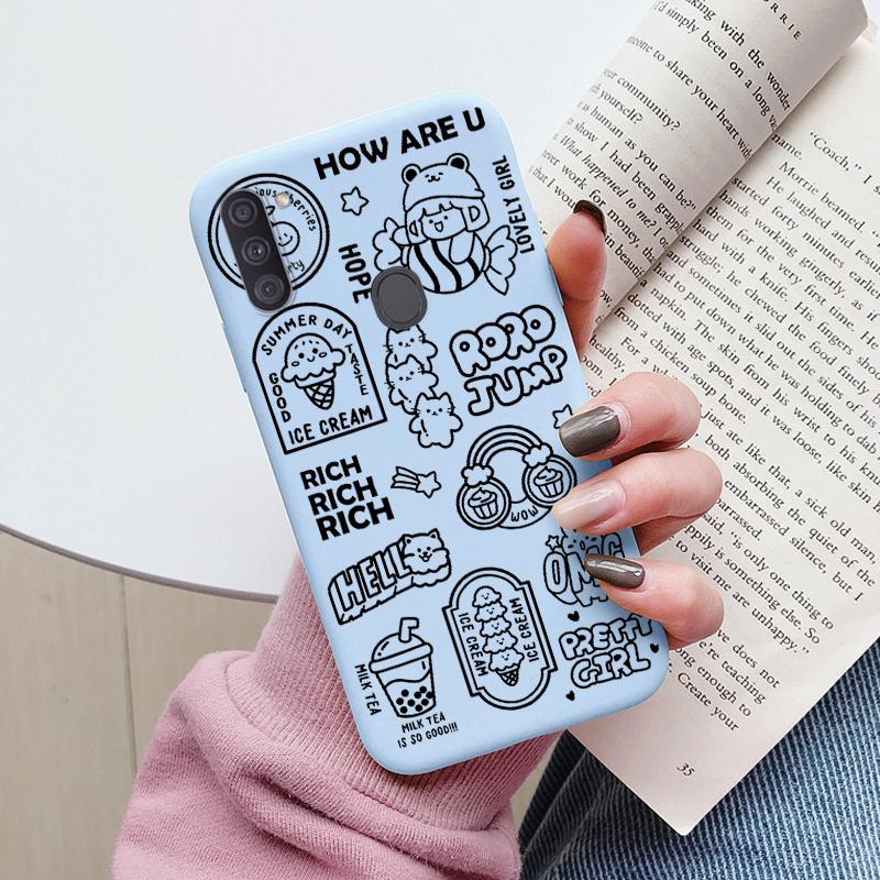 Soft Case For Samsung Galaxy A11 M11 Phone Cover Cute Flowers Butterfly Fundas TPU Coque For Samsung A11 A 11 M GalaxyA11 Bumper