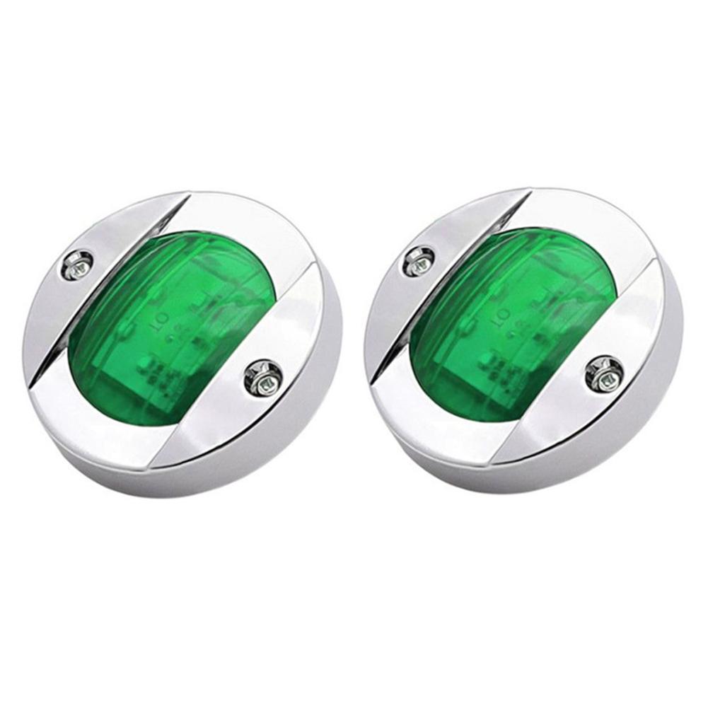 2 Pcs Red Green LED Boat Navigation Light 12V IP68 Waterproof Sailing Signal Lamps Marine Yacht Warning Light