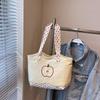 Cute Cartoon Apple Shoulder Bag Female Niche Design Casual Tote Bag Commuter Polka Dot Make-up Bag
