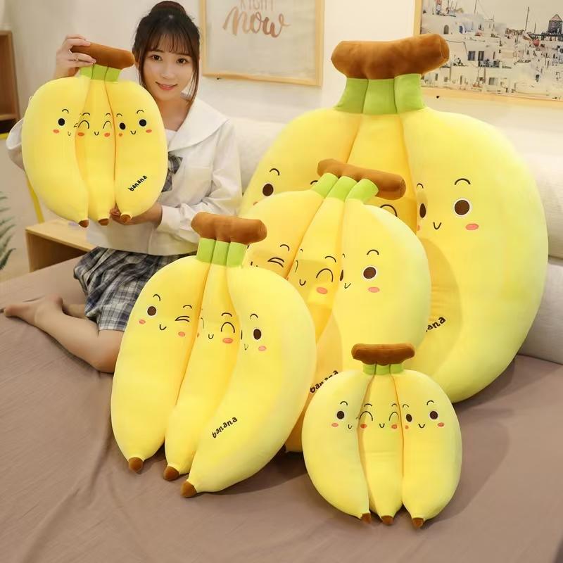 Giant Banana Dog Plush Toy PP Cotton Comforter Stuffed Fruit Doll Sofa Gift