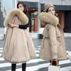 Women's Thicken Fleece Lined Drawstring Parka Windproof Warm Puffer Coat Faux Fur Hooded Down Jacket Winter Outerwear