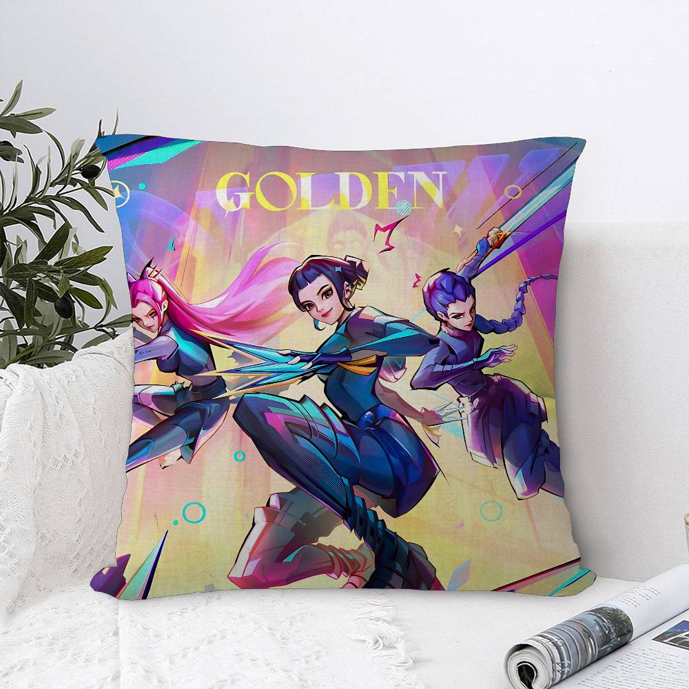 Kpop DDemon HHunters Pillowcase toon Gift Cushion Cover Bedroom Home Sofa Chair Seat Decor pillow case