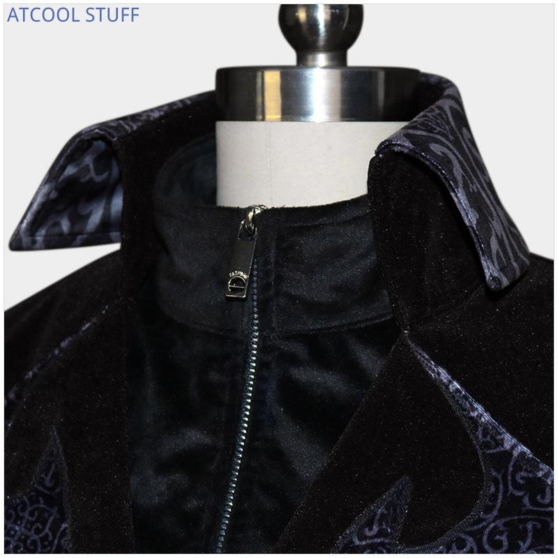2025 Steampunk Women Men Medieval Dress Costume Velet Stand Collar Tailcoat Gothic Vampire Cosplay Jacket Coats