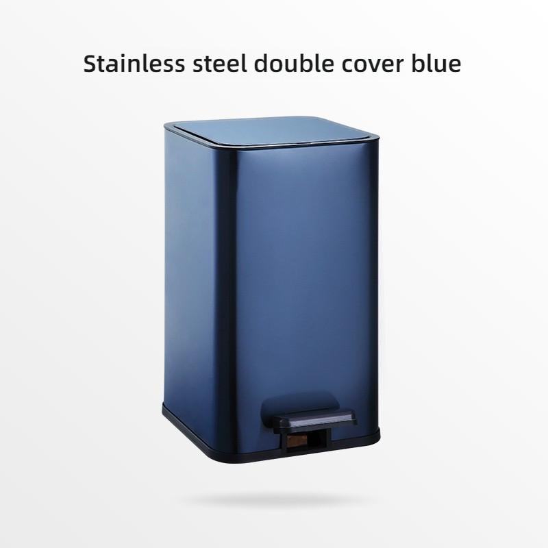Large Capacity Pedal Rubbish Bin Household Bathroom Trash Can Kitchen Living Room Stainless Steel Garbage Basket