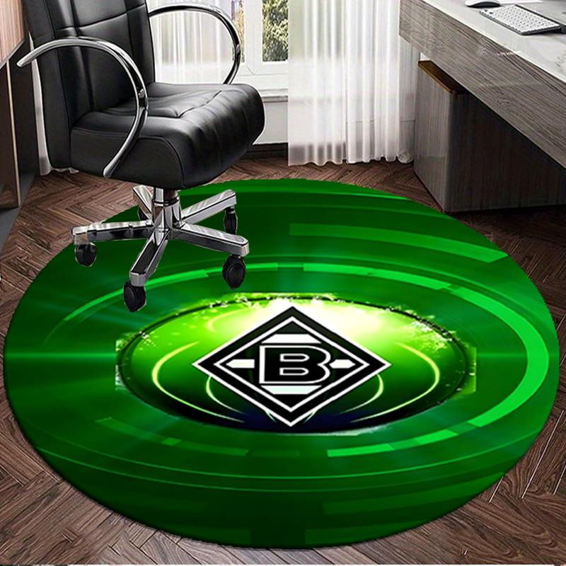 1PC Monchengladbach Emblem Round Rug for Livingroom,Bedroom, Palyroom, Chair Rug, Area Rug, Circle Carpet, Large Size Fan Christmas Gift