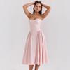 New Arrival Autumn Spaghetti Strap Multi-color Sexy Mid-length Skirt