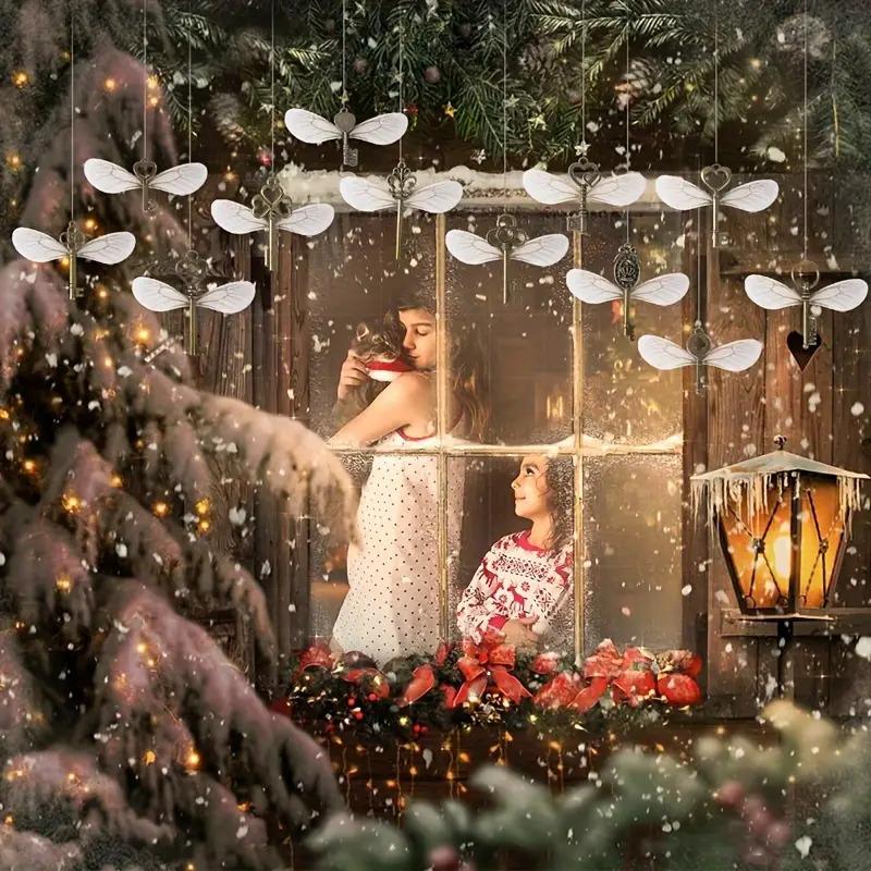 25/49Pcs Vintage Antique Filigree Keys With Dragonfly Wings DIY Realistic Effect For Room Christmas Wedding Party Decoations