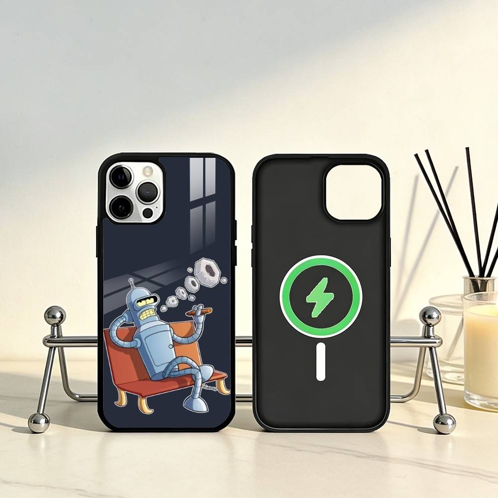 C-Cute B-Bender Robot Phone Case For iPhone17,16,15,14,13,12,11 Plus,Pro Max Magnetic For Magsafe Wireless Charging