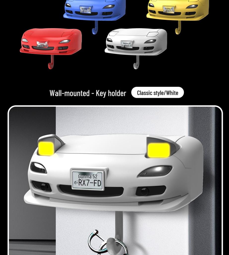Wandmontierter RX-7 Autoscheinwerfer Schlüsselhalter & Dekoration