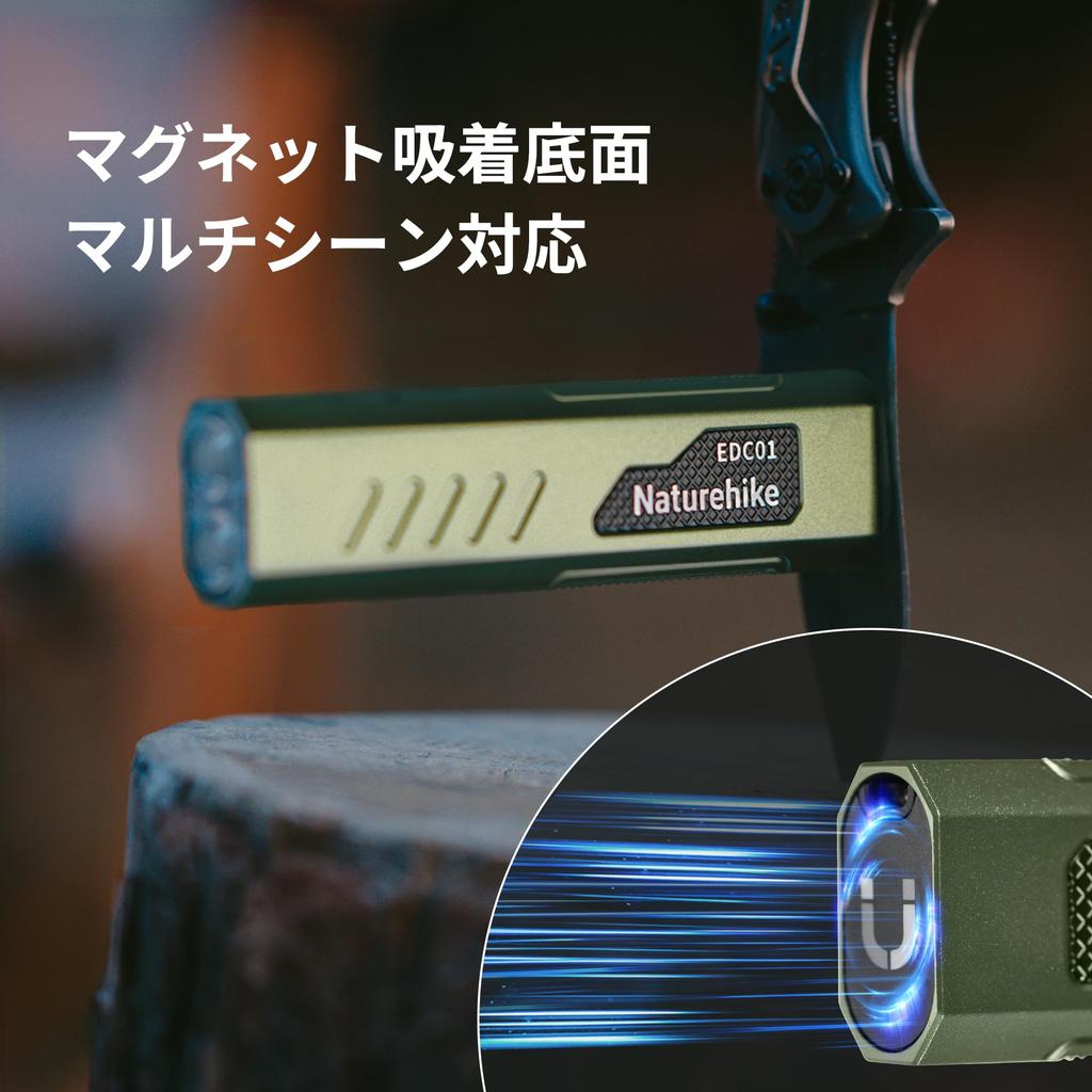 Naturehike Direct Store Handheld IPX4 Aluminum for Night Power Disaster and Emergencies Flashlight, Flashlight, 4-Mode Dimming, Waterproof, Type-C