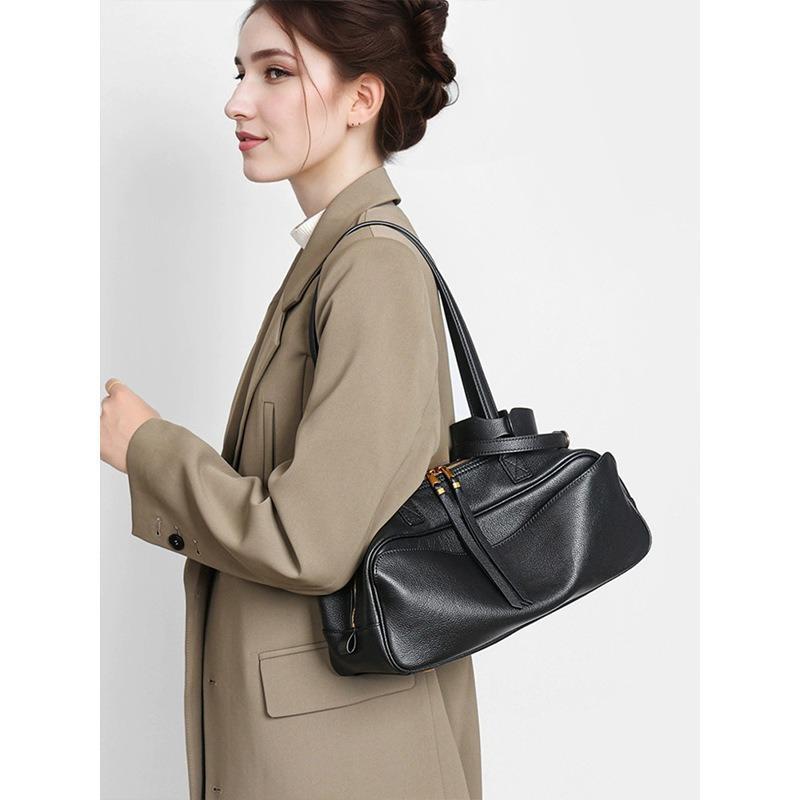 Bowling leather new bag large capacity commuter shoulder messenger bag pillow bag women
