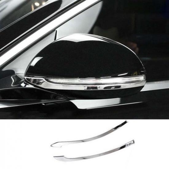 For Benz EQE EQS Exterior Rear View Mirror Strip Trim Silver Titanium -