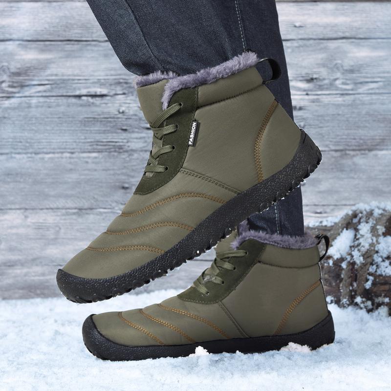 Winter Schnee Stiefel Für Männer Frauen Warm Halten Baumwolle Schuhe Outdoor Wandern Schuhe Plüsch Warme Hohe Ankle Boot Mann Turnschuhe
