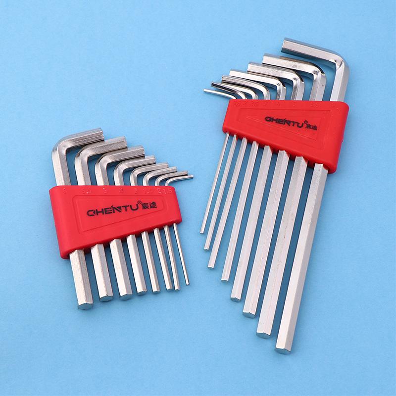 8Pcs Allen Wrench Metric Wrench Inch Wrench L Wrench Size Allen Key Short Arm Tool Set Easy To Carry In The Pocket