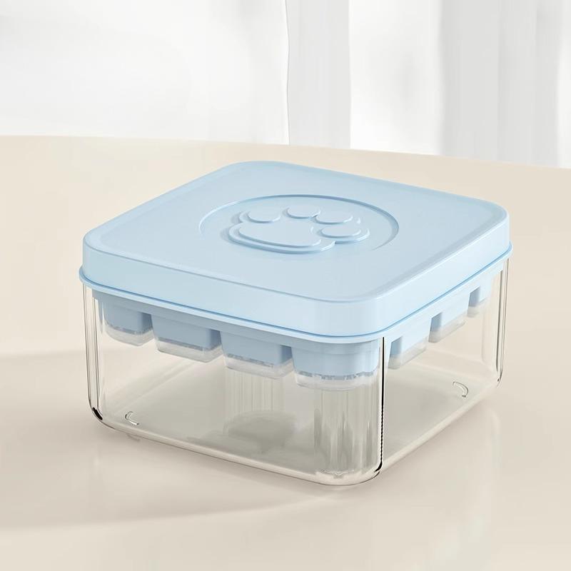 

Silicone Ice Cube Trays That Are Easy To Demold for Making Ice Boxes Large-capacity Ice Cube Molds for Refrigerator Storage Boxes небесно-голубой