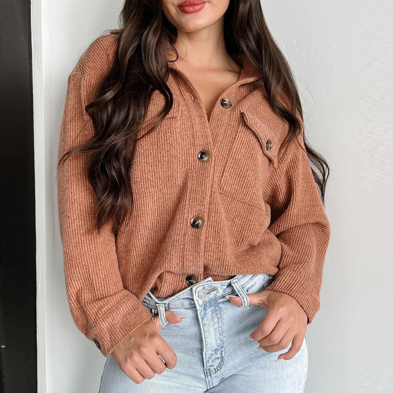 Женский однотонный свитер с круглым вырезом и длинными рукавами, однотонный повседневный свитер M