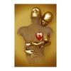 Gold and Silver Figure Statue Canvas Painting Poster Prints Romantic Lovers Pictures Modern Wall Art Home Decor