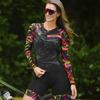 Womens Long Sleeve Triathlon Bodysuit Cycling Suit Gradient Color Quick Dry Sportswear Running