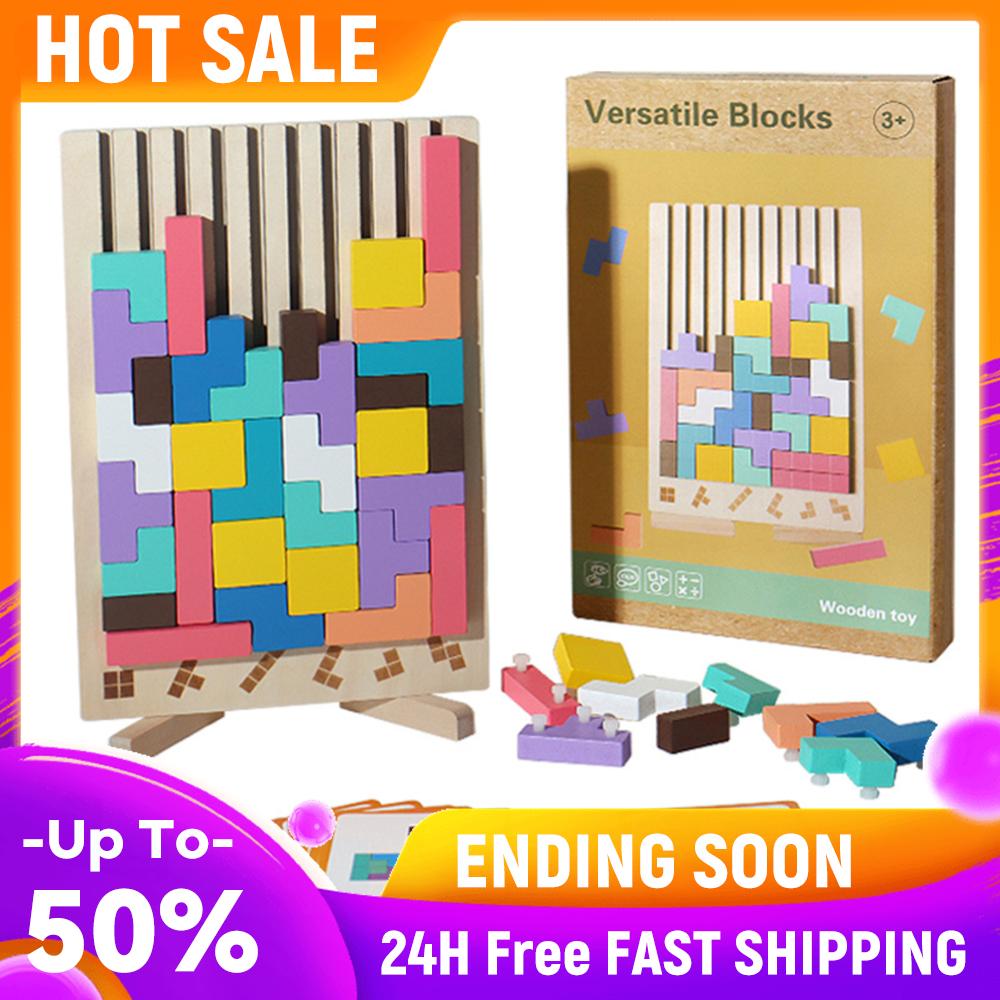 

Wooden Russian Blocks Puzzle Brain Teaser Toys Tangram Jigsaw Intelligence Game for Kids Ages 4-8 8-10 China Mainland