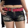 Adjustable Metal Studded Waist Belt Premium PU Leather Gothic Punk Fashion Accessory for Women Girls