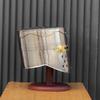 Crusader Knight Helmet with Stand Polished Steel Brass, Wearable Armor Home Office Decor Gift