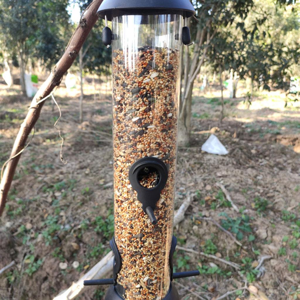 Hanging Wild Bird Seed Feeder Bird Food Dispender Feeding Tool Outdoor Garden Yard Outside Decor