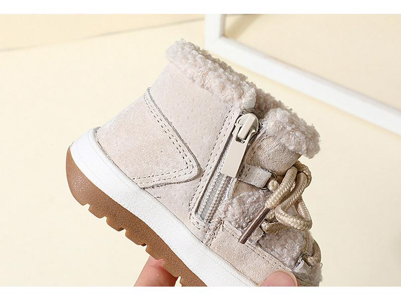 Dětské sněhule s velurovou podšívkou: Teplé bavlněné boty s vysokým svrškem pro miminka - dívky a chlapce